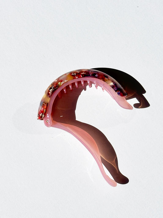 Hair Cuff in Marbled Magenta