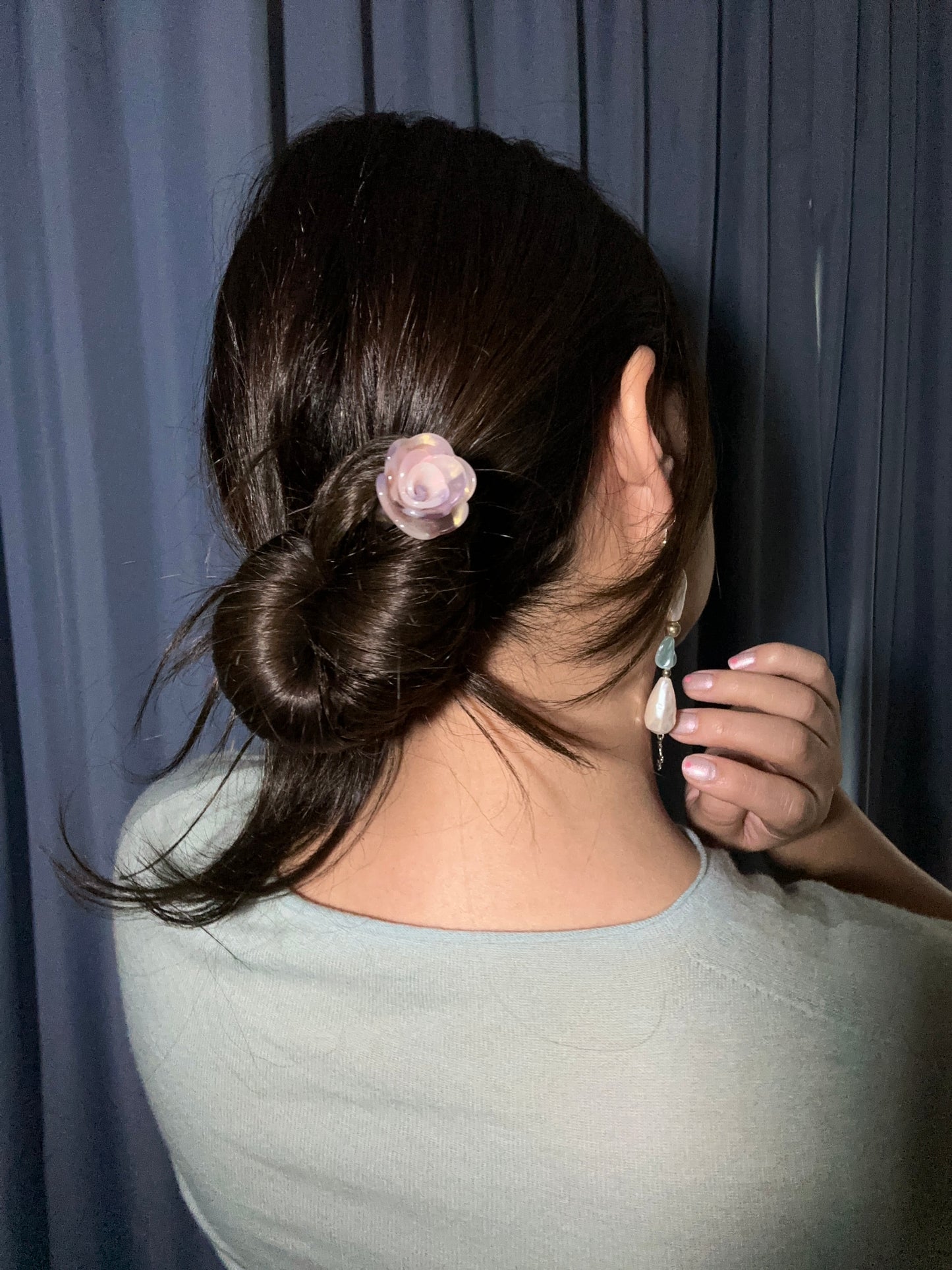 Lavender Rose Hair Pin