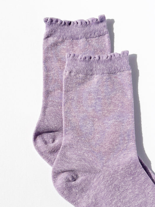 Jane Merrow Edge Socks in Heather Lavender