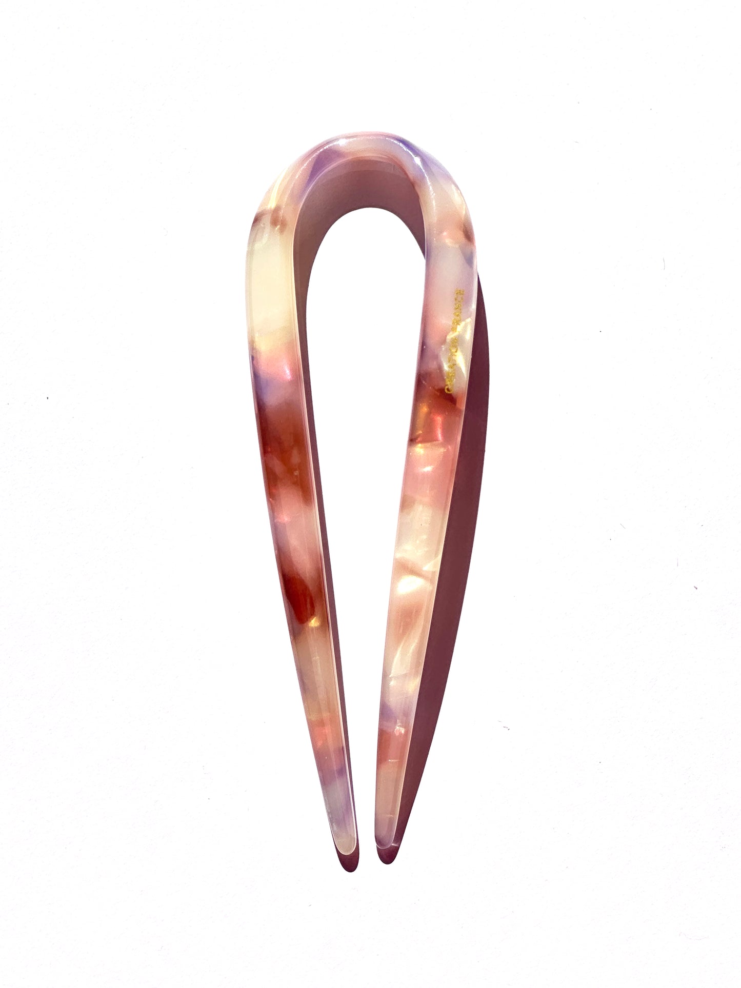 Moyenne Hair Pin in Marbled Mauve