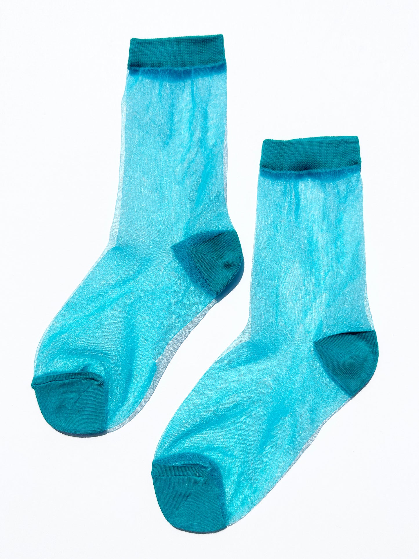 Classic Sheer Sock in Aqua