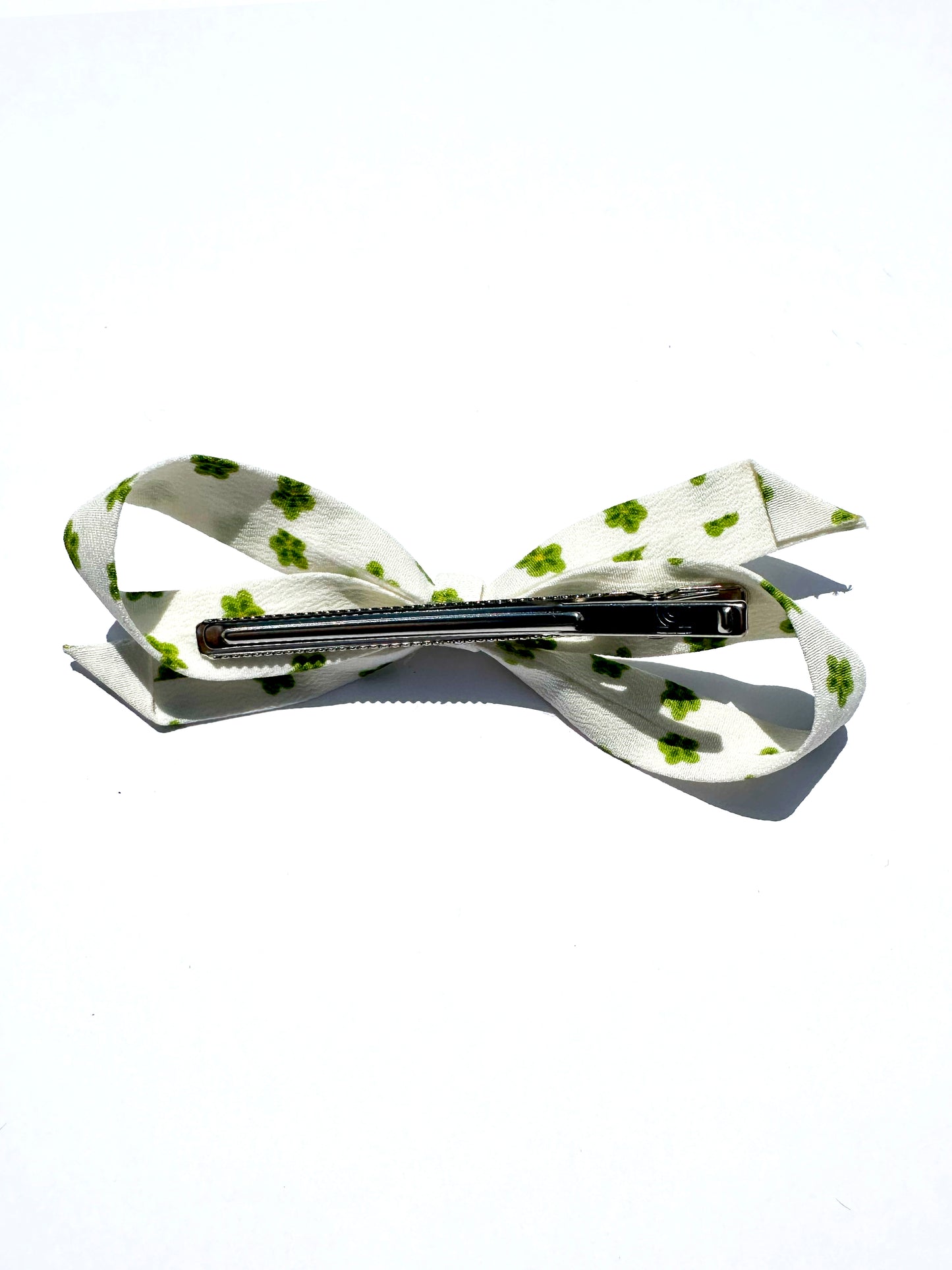 Clip-in Bow in Spring Green Floral