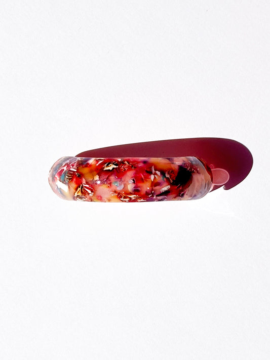 Hair Cuff in Marbled Magenta