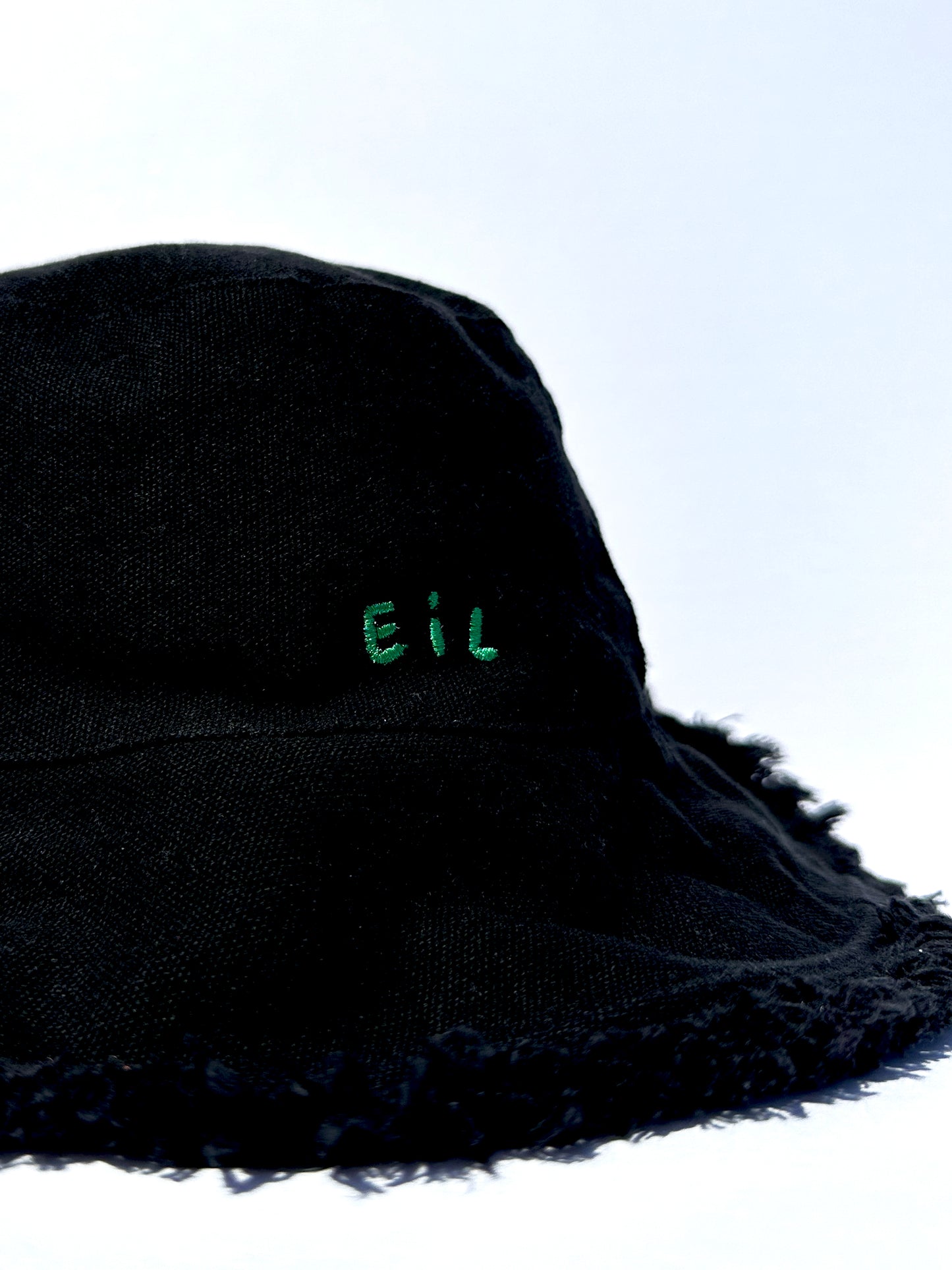 E i L Logo Wire Brimmed Hat in Black Canvas