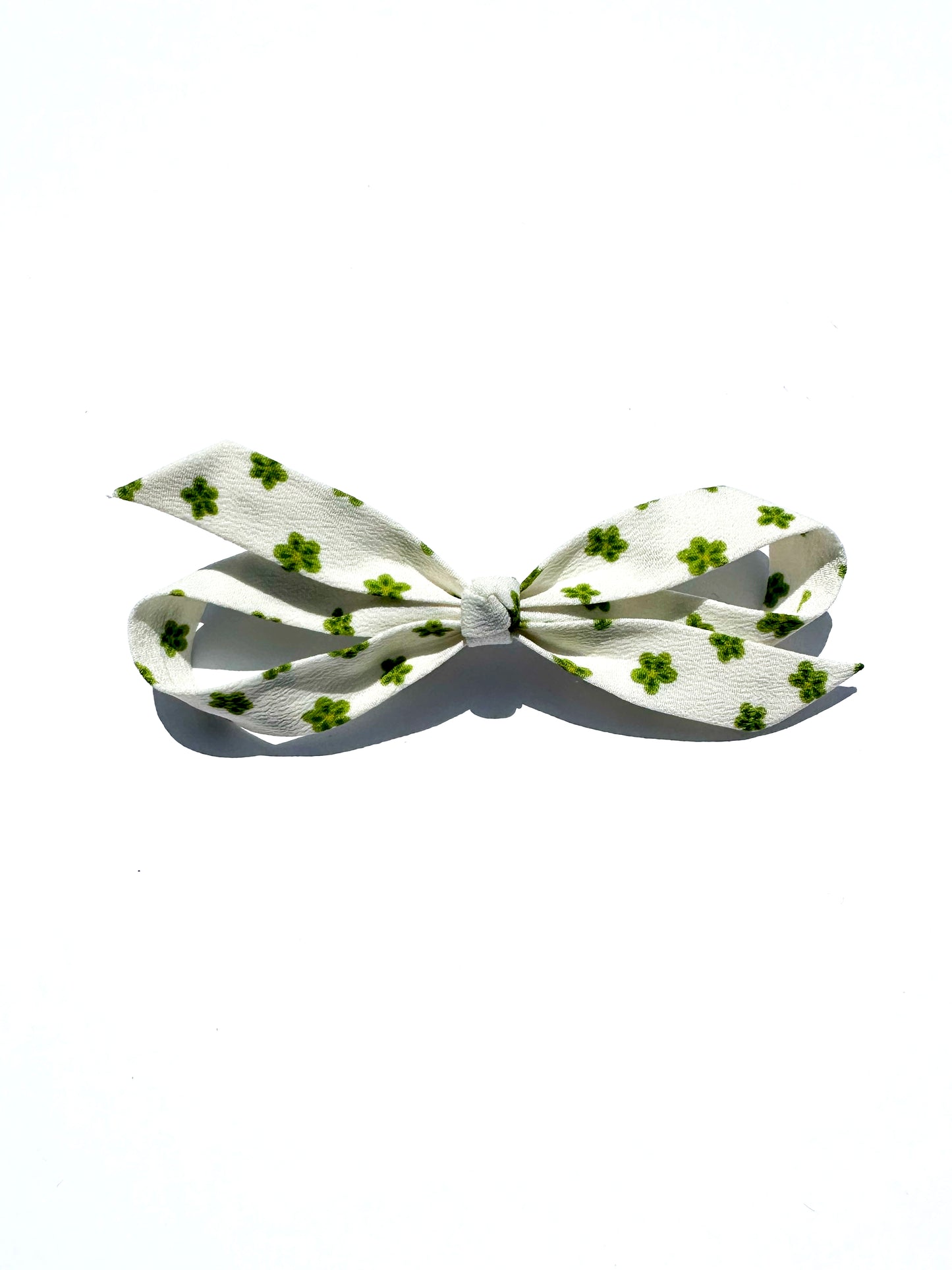 Clip-in Bow in Spring Green Floral